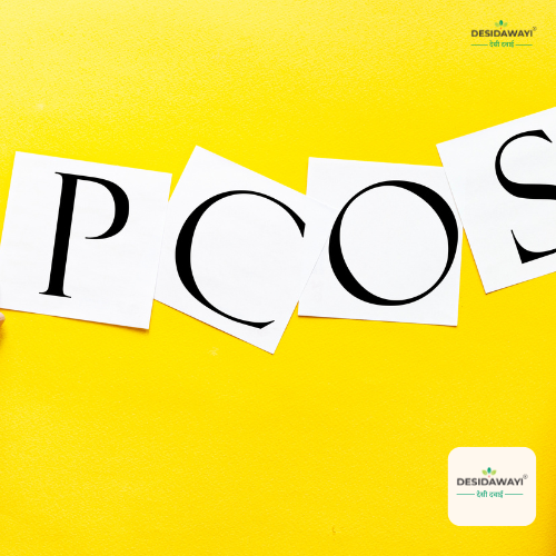 PCOD - Polycystic Ovarian Disease text with medical concept representing hormonal disorder in women