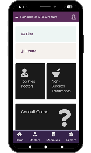 Hemorrhoids and Fissure Android Mobile Application